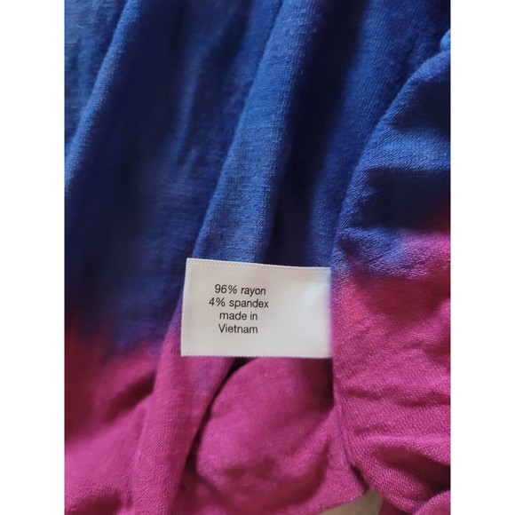 Lane Bryant Womens Tie Dye Poncho Top Tie Waist Slub Knit Size 18/20 - Picture 8 of 9